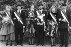 1991 Königspaar Norbert + Monika Stockmann; Hofstaat: Brigitte + Manfred Engbert, Marianne + Helmut Heilemann