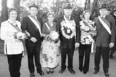 2002 Königspaar Franz + Margret Egbert; Hofstaat: Anni + Bernhard Laumann, Ursula + Alfons Kortemeyer