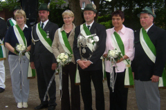 2007 Königspaar Andreas + Petra Elmer;  Hofstaat: Indre + Stefan Krühler, Monika + Norbert Stockmann