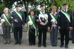 2009 Königspaar Alfred + Petra Lehmann; Hofstaat: Maria + Bernhard Ratersmann, Gabi + Thomas König