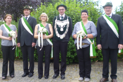 2014 Königspaar Norbert Radig + Sandra Kuttke; Hofstaat: Maria + Walter Abelmann, Anja + Norbert Heilemann