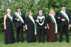 2015 Königspaar Norbert + Anja Heilemann; Hofstaat: Christa + Michael Hallmeier, Beate Klaverkamp + Martin Bogdan